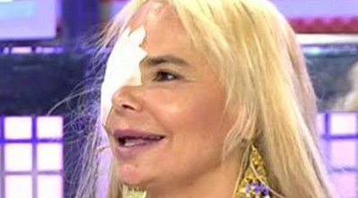 Leticia Sabater se quita el parche y muestra el resultado de su operación de ojo estrábico en 'Sábado Deluxe'