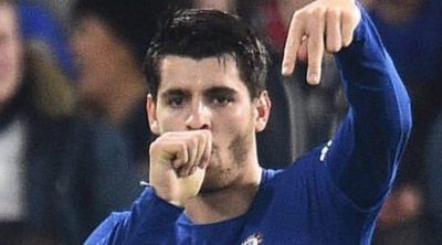 Álvaro Morata le dedica un gol a a Alice Campello para celebrar que serán padres