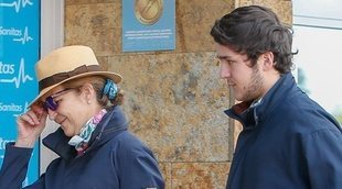 La Infanta Elena vuelve a visitar al Rey Juan Carlos acompañada de Froilán y Victoria Federica