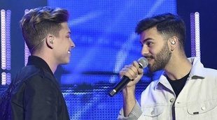 La frialdad entre Agoney y Raoul en su canción 'Manos vacías' que termina sin beso en el concierto