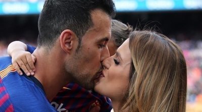 Sergio Busquets y otros futbolistas celebraron la goleada del Barça rodeados de familia