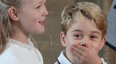 El Príncipe Jorge y Savannah Phillips, dos royals traviesos en la boda de Eugenia de York y Jack Brooksbank