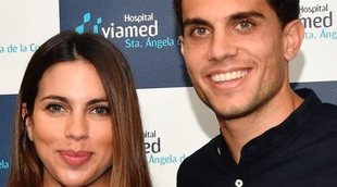 Melissa Jiménez y Marc Bartra se van a casa del hospital con su tercer hijo Max