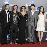 Juan Carlos Vellido, Óscar Jaenada, Penélope Cruz, Sam Claflin y Astrid-Berges Frisbey en el estreno de 'Piratas del Caribe'