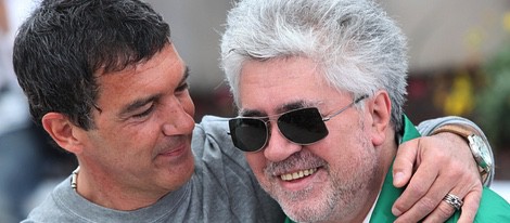 Antonio Banderas y Pedro Almodóvar en Cannes