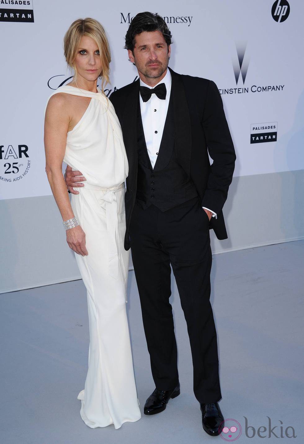 Patrick Dempsey y su esposa en la gala amFAR en Cannes