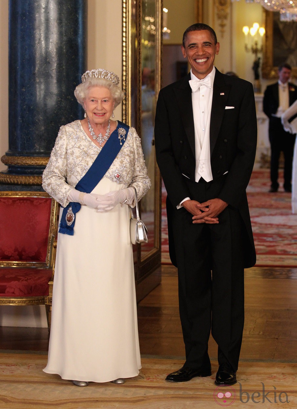 La Reina Isabel II y Barack Obama en Buckingham Palace