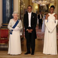 Isabel II, el Duque de Edimburgo y los Obama en Buckingham Palace