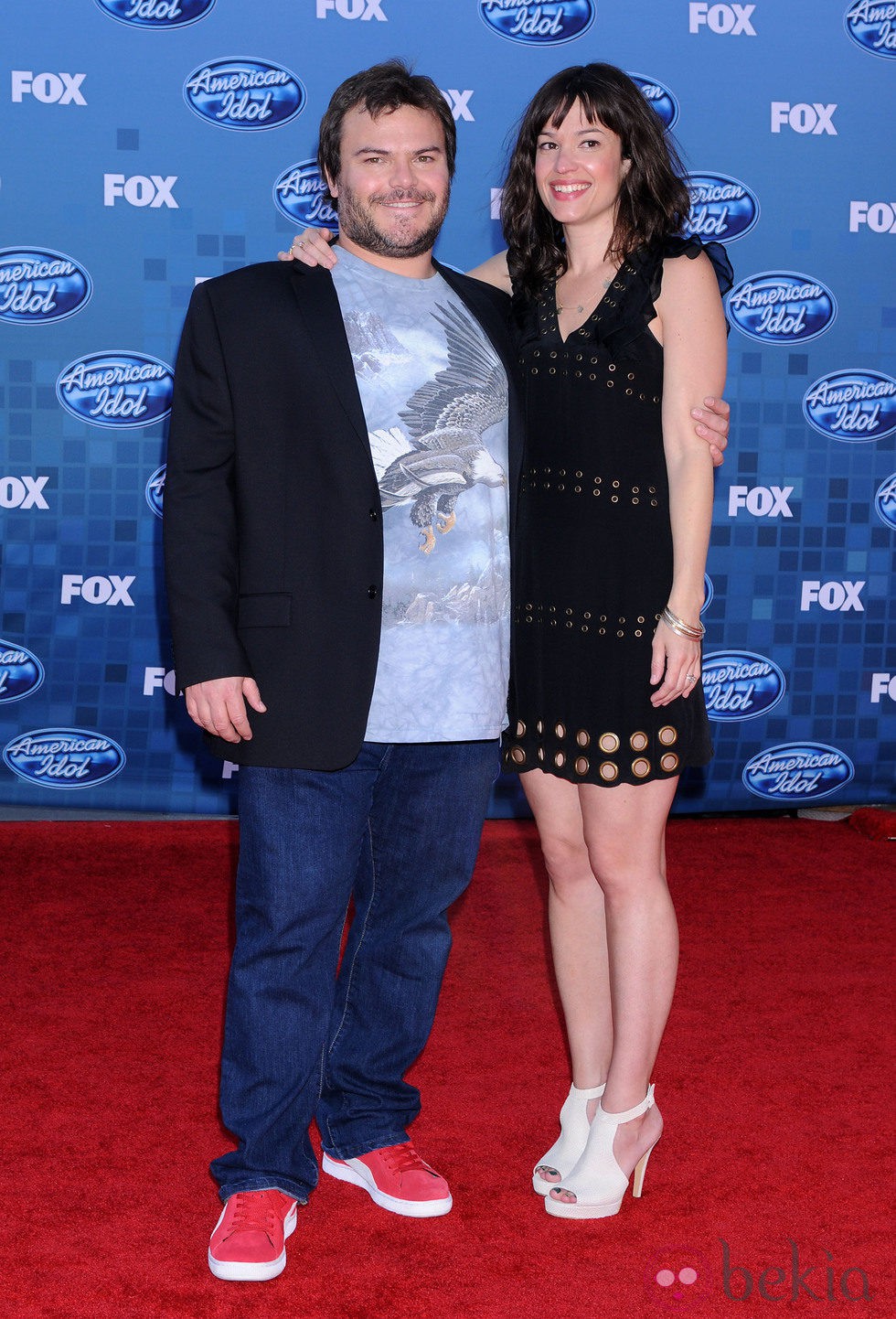 Jack Black y Tanya Haden en la final de 'American Idol'