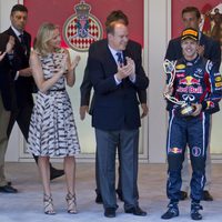 Sebastian Vettel y la Familia Real Monegasca en el Gran Premio de F-1 de Mónaco