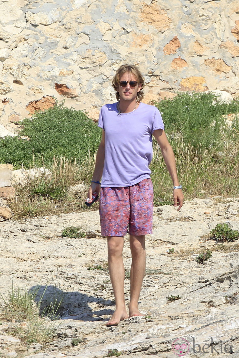 Andrea Casiraghi en las rocas