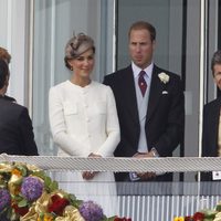 Los Duques de Cambridge en el palco del Derby de Epsom