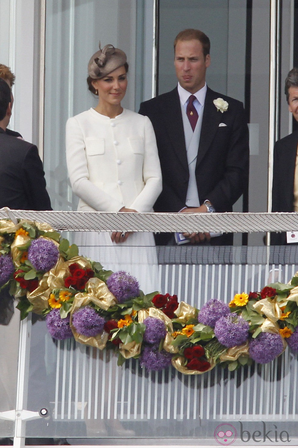 Los Duques de Cambridge en el palco del Derby de Epsom