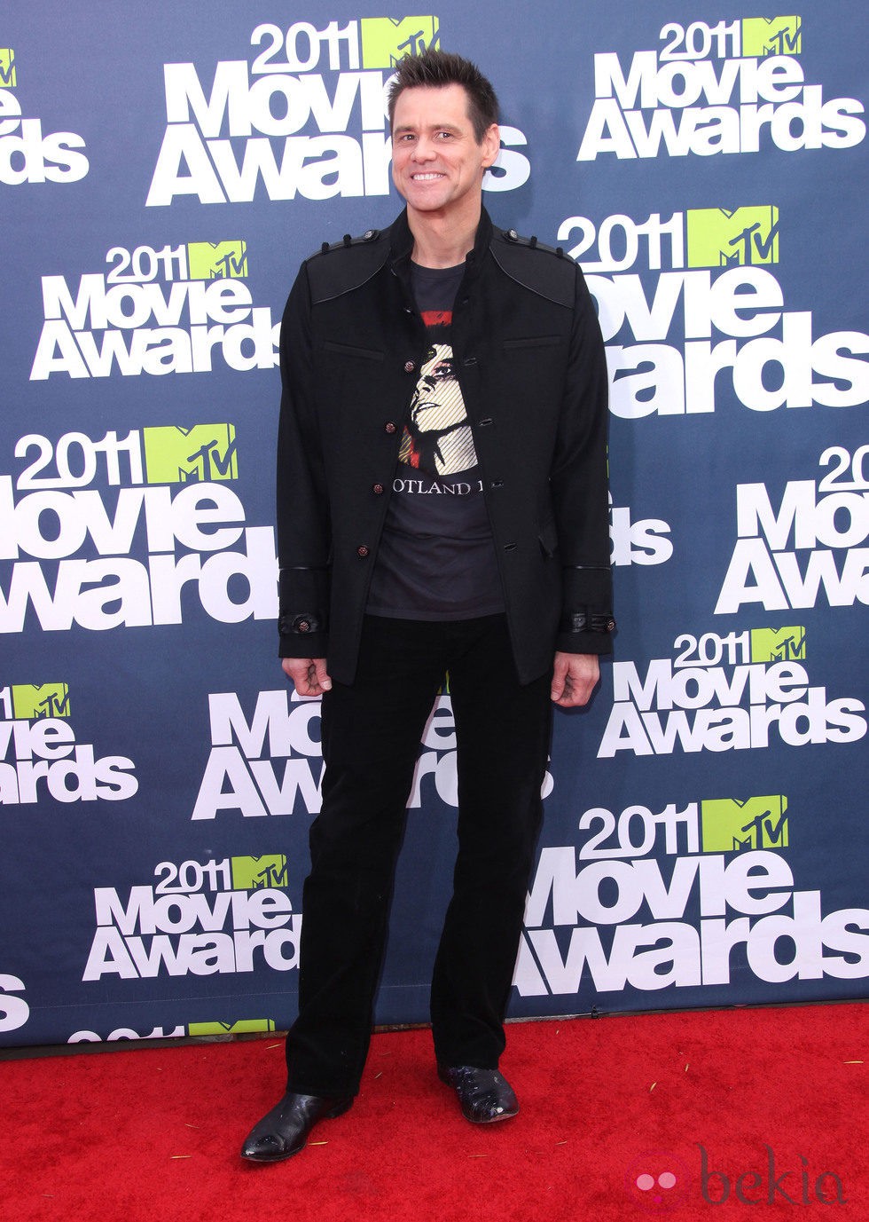 Jim Carrey en la alfombra roja de los MTV Movie Awards 2011