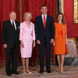 Los Príncipes de Asturias y la Gobernadora de Australia en el Palacio Real