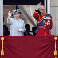 La Reina Isabel II y el Príncipe Felipe de Edimburgo en Buckingham Palace