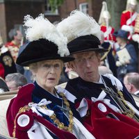 La Princesa Alexandra y el Duque de Kent en la Orden de la Jarretera