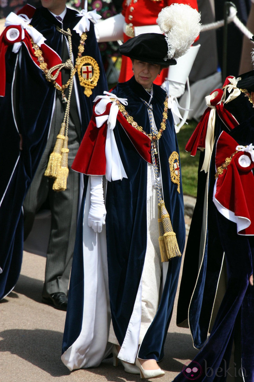 La Princesa Ana en la Procesión de la Orden de la Jarretera