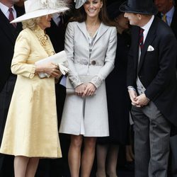 Catalina Middleton y Camilla Parker en la procesión de la Orden de la Jarretera