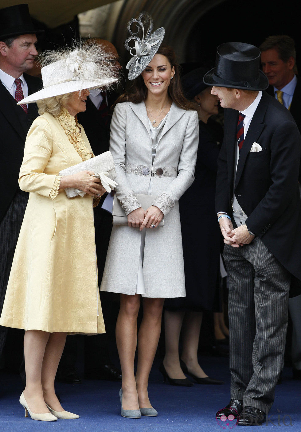 Catalina Middleton y Camilla Parker en la procesión de la Orden de la Jarretera