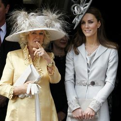 Camilla Parker Bowles y Catherine Middleton en la Orden de la Jarretera