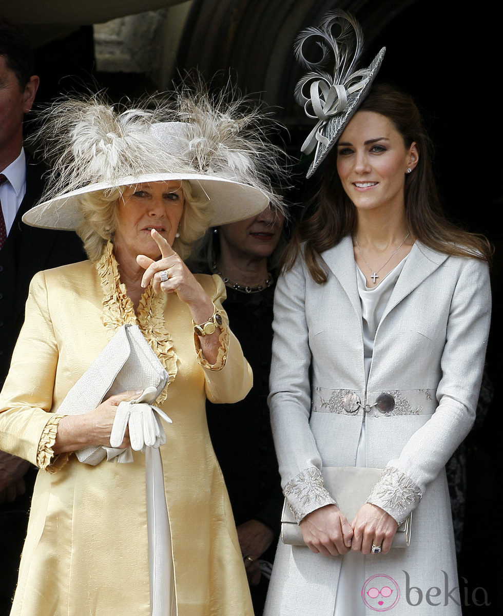 Camilla Parker Bowles y Catherine Middleton en la Orden de la Jarretera