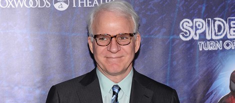 Steve Martin en el estreno del musical de 'Spider-Man'