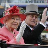 La Reina Isabel II y el Príncipe Felipe en Ascot