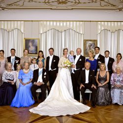 Foto de familia de la boda de la Princesa Natalia