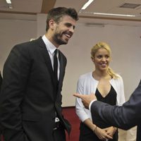 Piqué y Shakira junto a Tony Blair en Israel