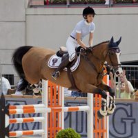 Carlota Casiraghi participando en el Concurso de Hípica de Monte-Carlo