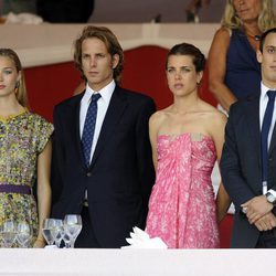 Beatriz Borromeo, Andrea y Carlota Casiraghi y Alex Dellal en Monte-Carlo