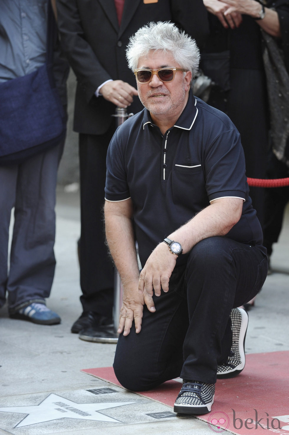 Pedro Almodóvar en el Paseo de la Fama de Madrid