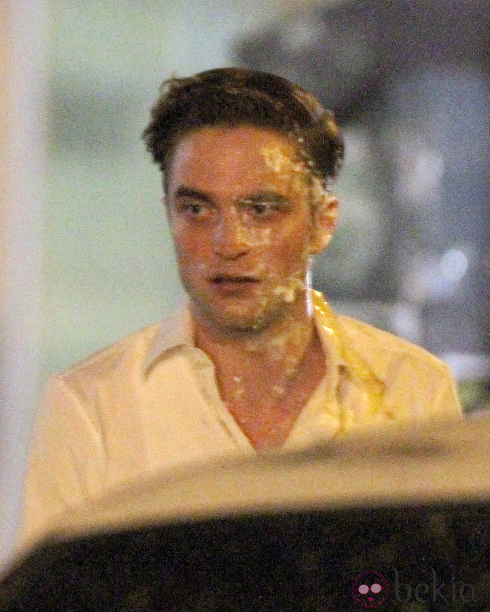 Robert Pattinson tras recibir un tartazo en el rodaje de 'Cosmópolis'