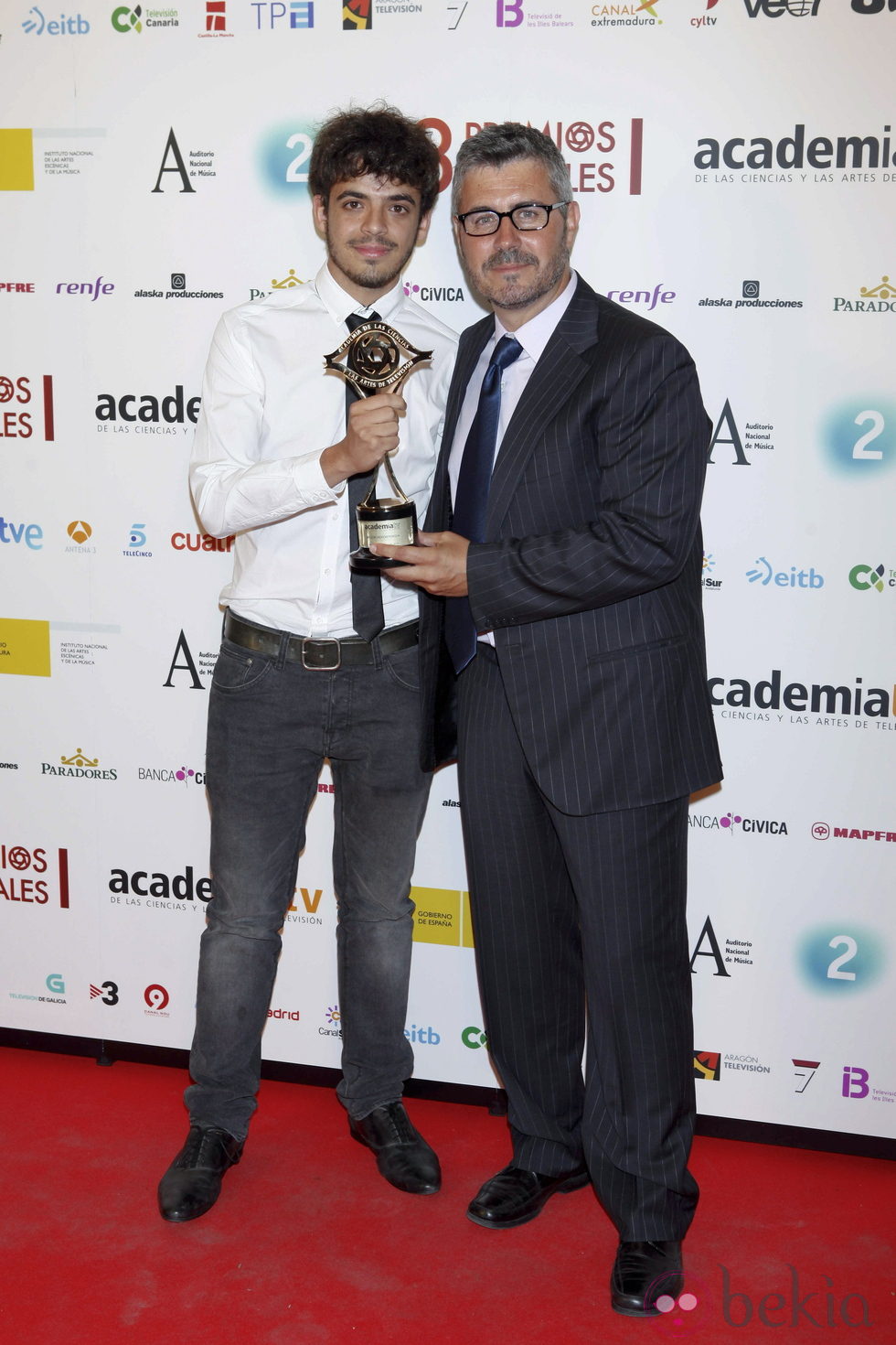 Miguel Ángel Oliver en los Premios de la Academia de Televisión