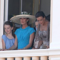 Las Princesas Alexandra, Carolina y Estefanía tras la boda civil de Alberto de Mónaco