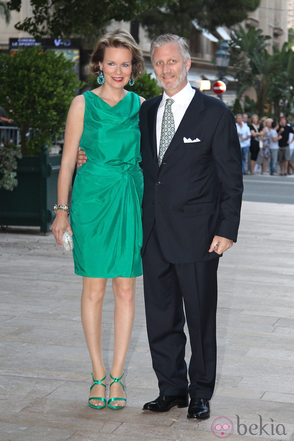 Los príncipes Felipe y Matilde de Bélgica en la fiesta posterior a la boda de Alberto de Mónaco y Charlene Wittstock