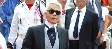 Karl Lagerfeld en la boda religiosa de Alberto y Charlene de Mónaco