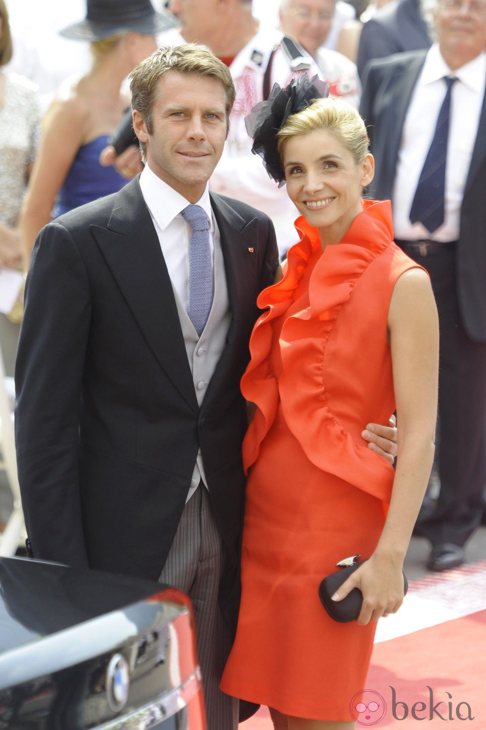 Filiberto de Saboya y Clotilde Courau en la boda de Alberto y Charlene