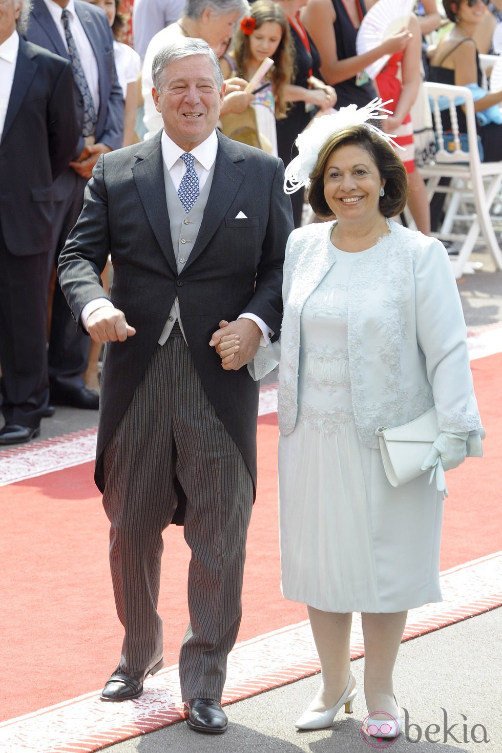 Los Príncipes de Serbia en la boda de Alberto y Charlene