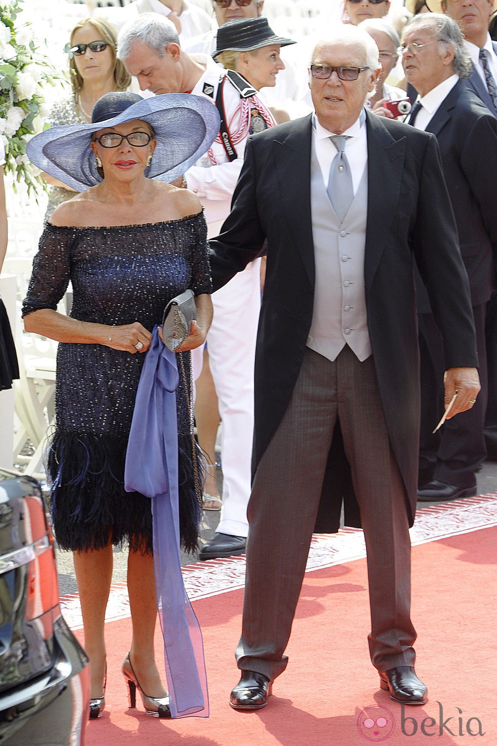 Víctor Manuel de Saboya y Marina Doria en la boda de Alberto y Charlene