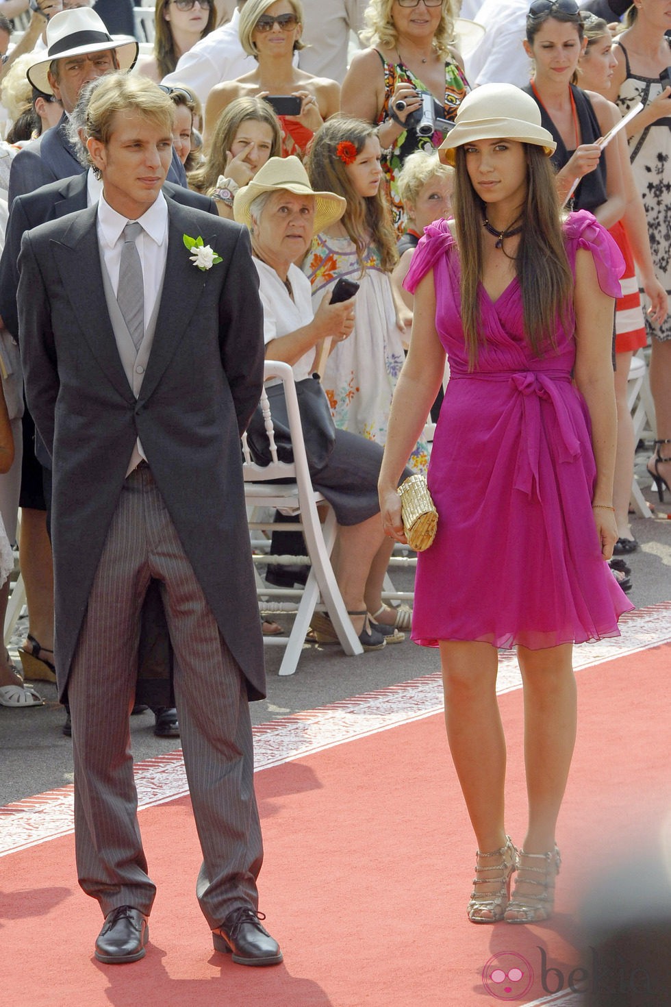 Andrea Casiraghi y Tatiana Santo Domingo en la boda de Alberto y Charlene