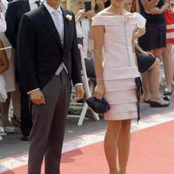 Carlota Casiraghi y Alex Dellal en la boda de Alberto y Charlene