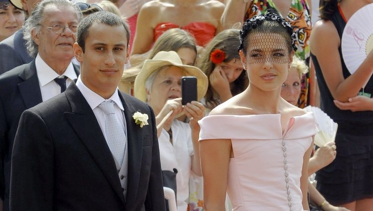 Carlota Casiraghi y Alex Dellal en la boda de Alberto y Charlene