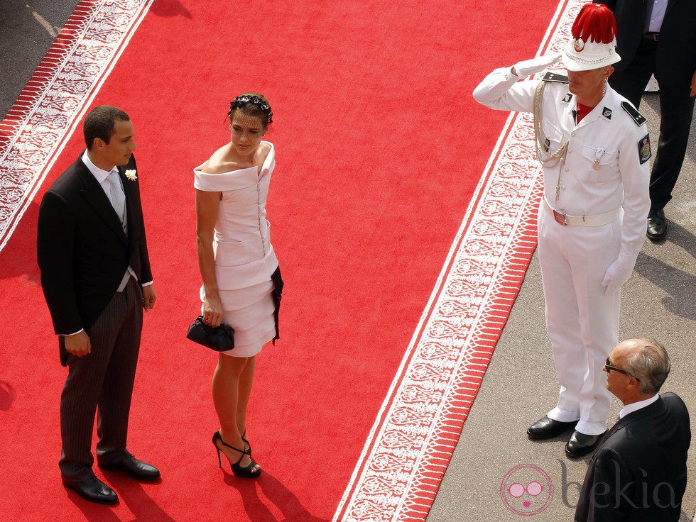 Alex Dellal y Carlota Casiraghi en la boda de Alberto y Charlene de Mónaco