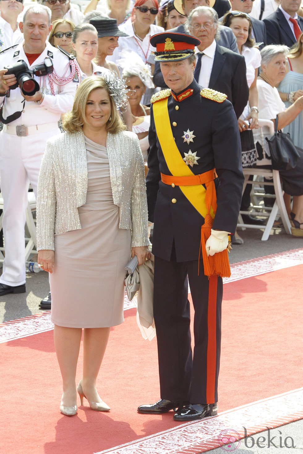 Los Grandes Duques de Luxemburgo en la boda de Alberto de Mónaco