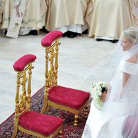 Charlene Wittstock y Alberto de Mónaco durante la ceremonia religiosa