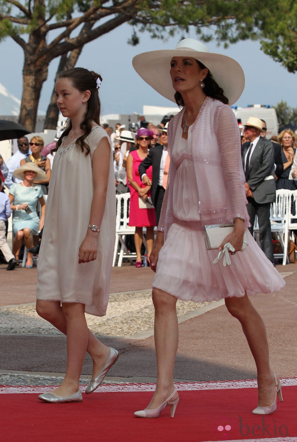 Carolina de Mónaco y Alexandra de Hannover en la boda de Alberto y Charlene