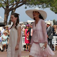 Carolina de Mónaco y Alexandra de Hannover en la boda de Alberto y Charlene