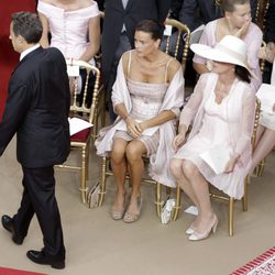 Estefanía y Carolina de Mónaco en la boda de Alberto y Charlene